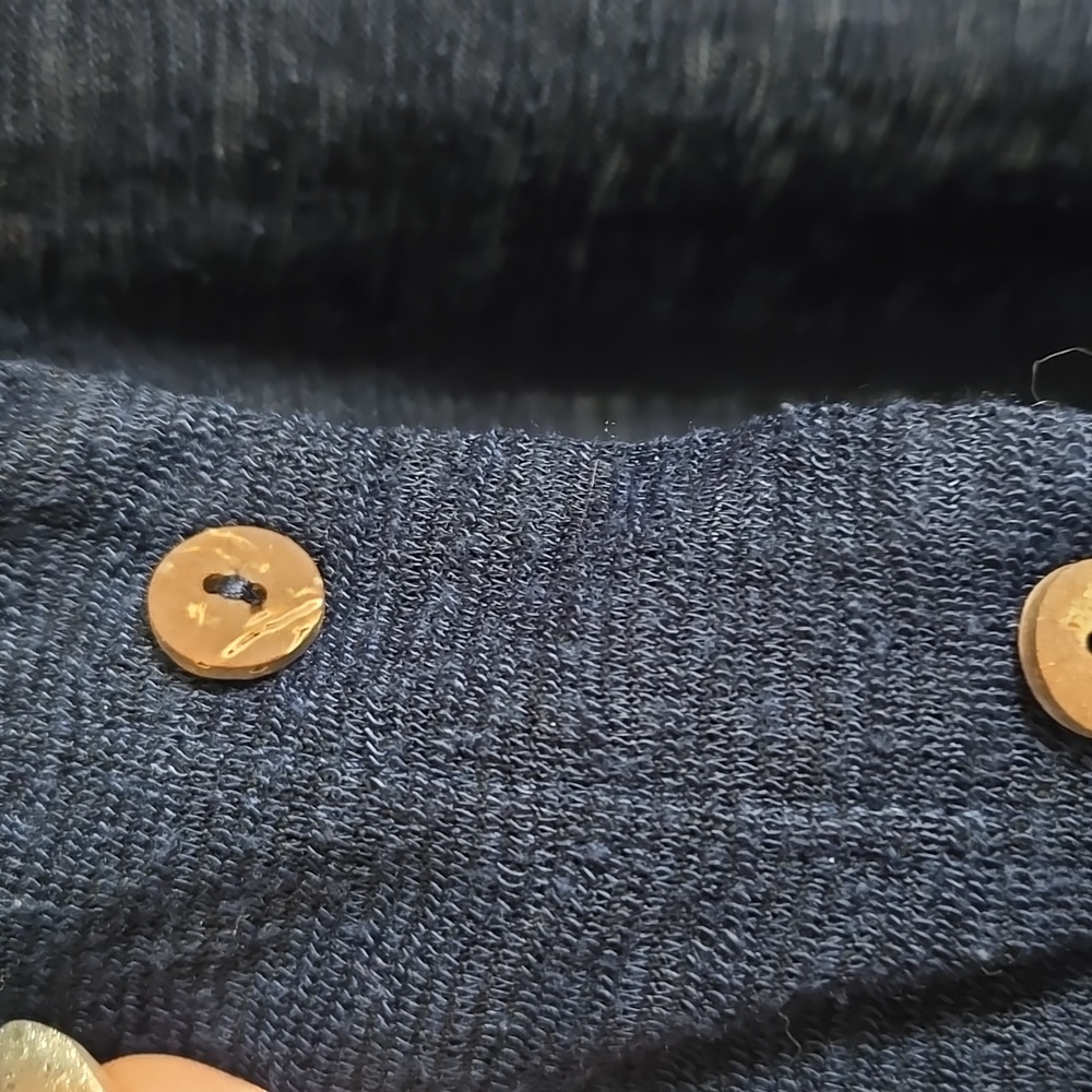FP Beach Navy Button-Up Long Sleeve Shirt - Picture 5 of 5